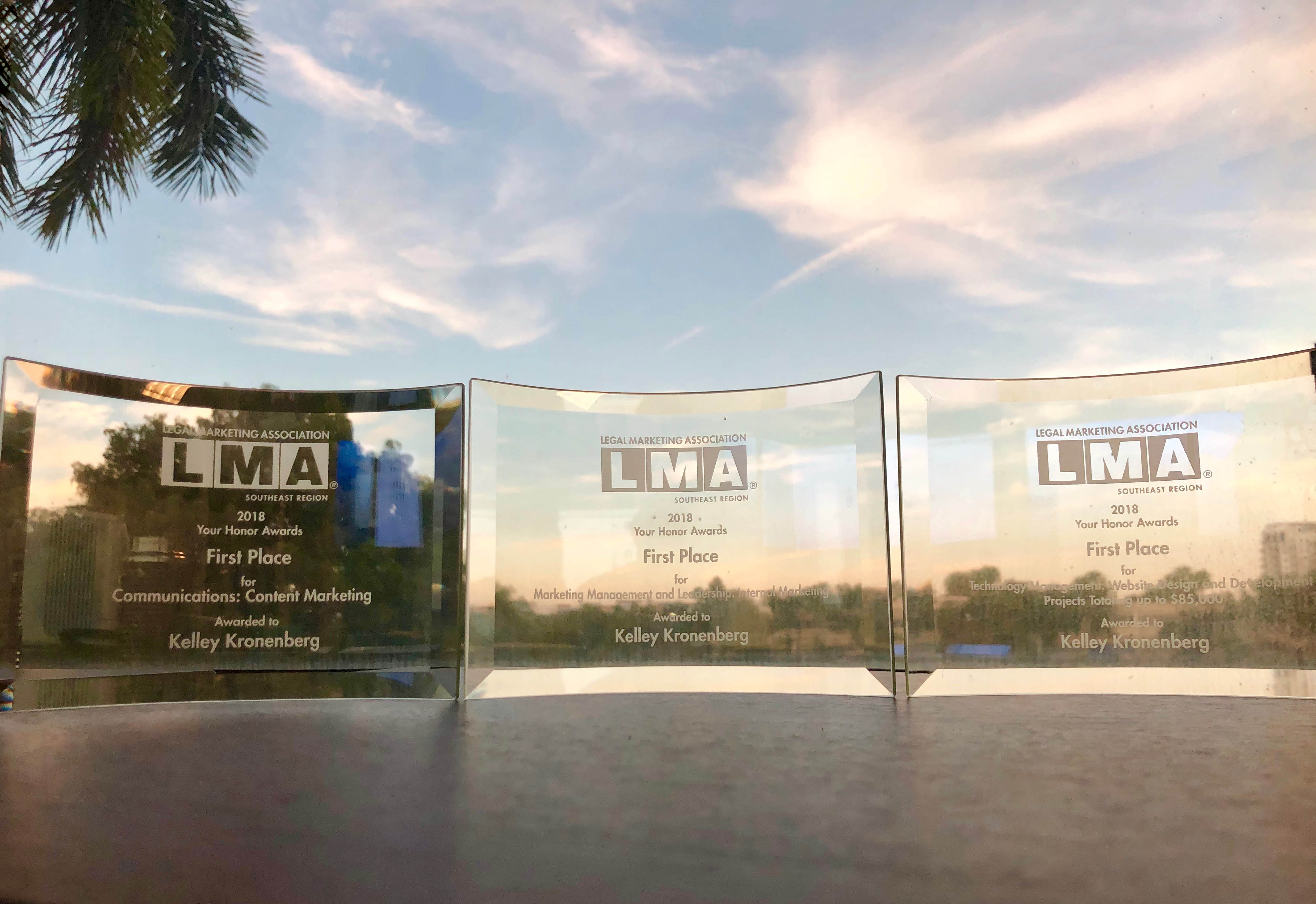 Kelley Kronenberg Wins Big at Legal Marketing Association’s Southeast Regional Conference