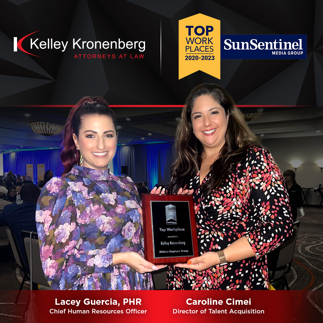 Sun Sentinel Names Kelley Kronenberg A Winner of the South Florida Top